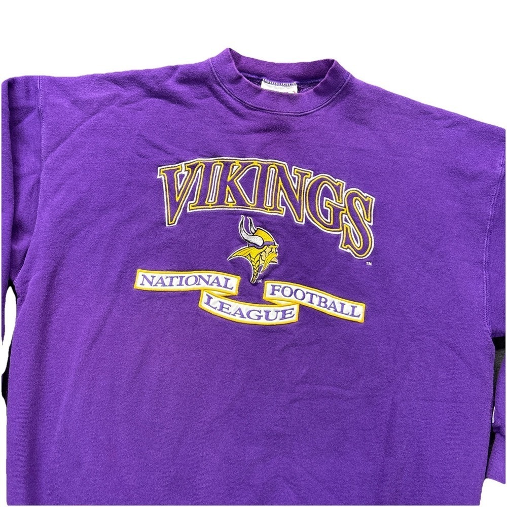 VTG Minnesota‎ Vikings Sweatshirt Mens XL Logo Athletics Crewneck USA Made NFL